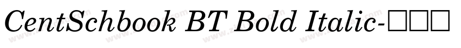 CentSchbook BT Bold Italic字体转换